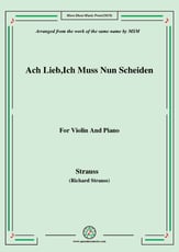 Ach Lieb,Ich Muss Nun Scheiden,for Violin and Piano P.O.D cover